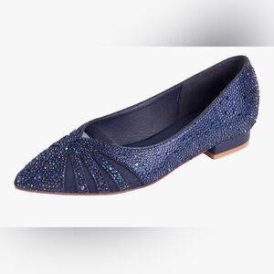 Sparkling Navy Rhinestone Loafers